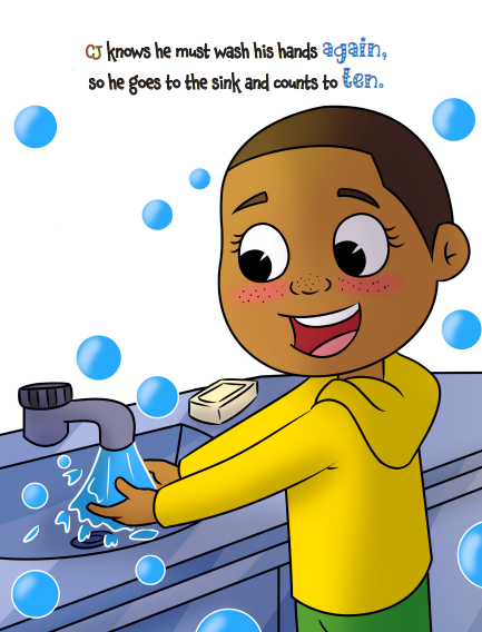 CJ Washes His Hands
